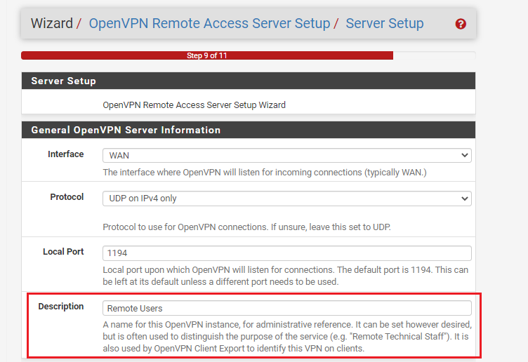 Configure OpenVPN on pfSense firewall