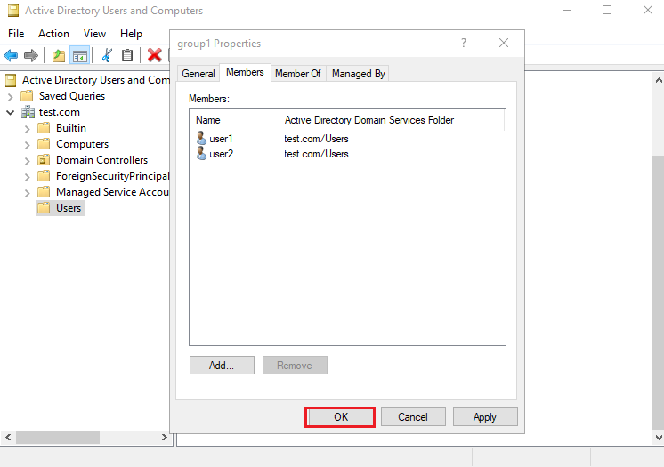 Create Users and Groups on Active Directory - Windows Server 2022