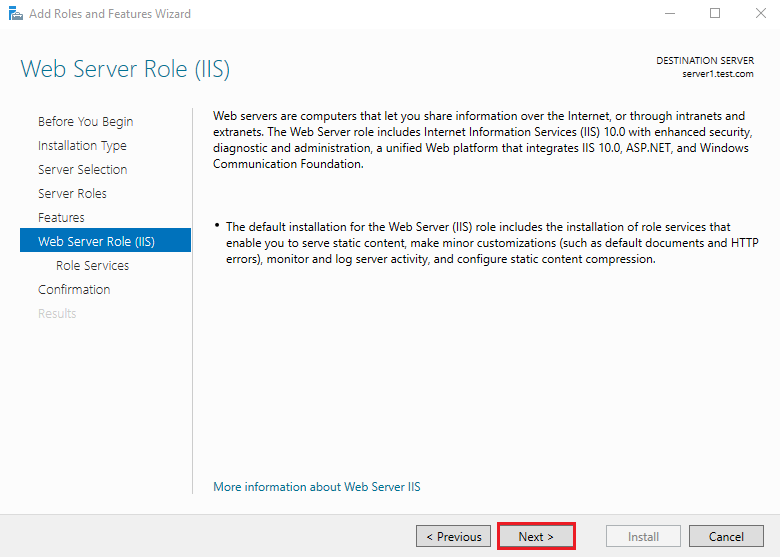 Install and Configure IIS Web Server on Windows Server 2022