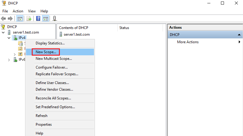 Install and configure DHCP
