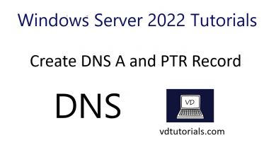 Create DNS A and PTR Record on Windows Server 2022