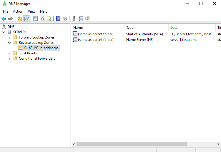 Create DNS Reverse Lookup Zone and PTR Record on Windows Server 2022