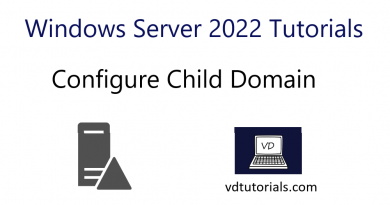Configure Child Domain on Windows Server 2022
