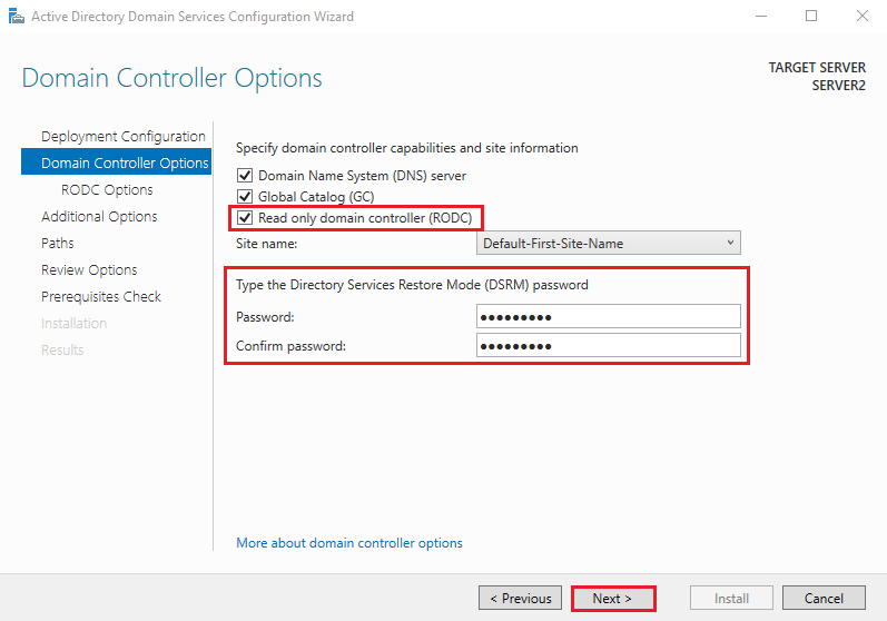 Configure Read Only Domain Controller on Windows Server 2022
