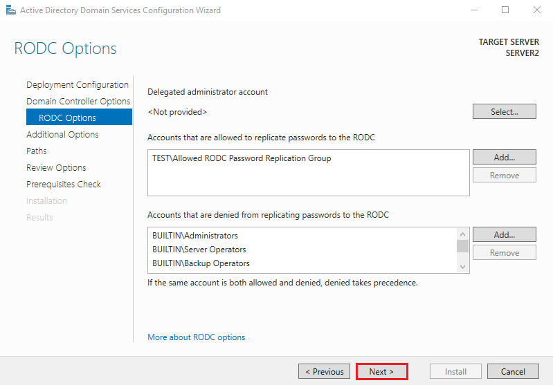 Configure Read Only Domain Controller on Windows Server 2022