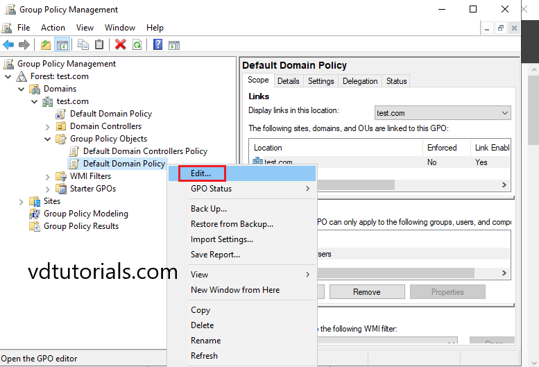 Configure Group Policy on Windows Server 2022