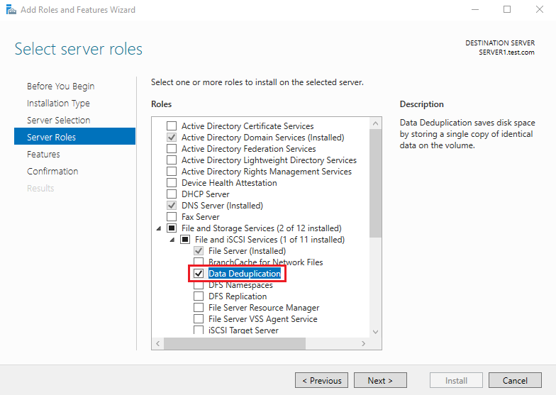 Install and Configure Data Deduplication on Windows Server 2022