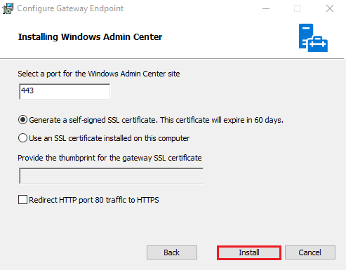 Install and Configure Windows Admin Center on Windows server 2022