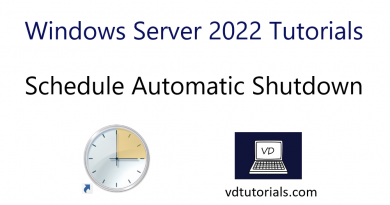Schedule Automatic Shutdown in Windows Server 2022